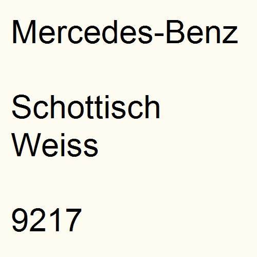 Mercedes-Benz, Schottisch Weiss, 9217.